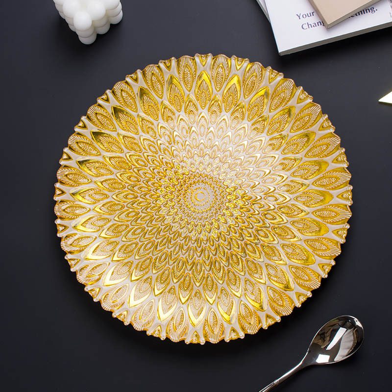 Wholesale glass charger plate PZ-016 - Image 3